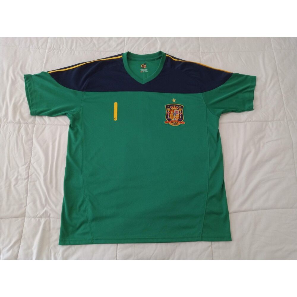 España Spain National Team Iker Casillas 1 Goalie Jersey Men's Extra Large RFEF